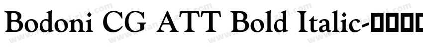 Bodoni CG ATT Bold Italic字体转换